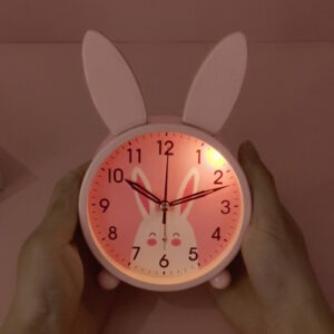 ساعت رومیزی زنگ دار طرح خرگوش با صفحه نمایش LED