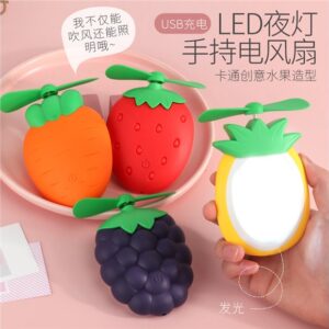 فن و چراغ خواب LED دستی طرح میوه
