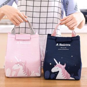 کیف نگهدارنده مواد غذایی طرح unicorn & summer با درب چسبی